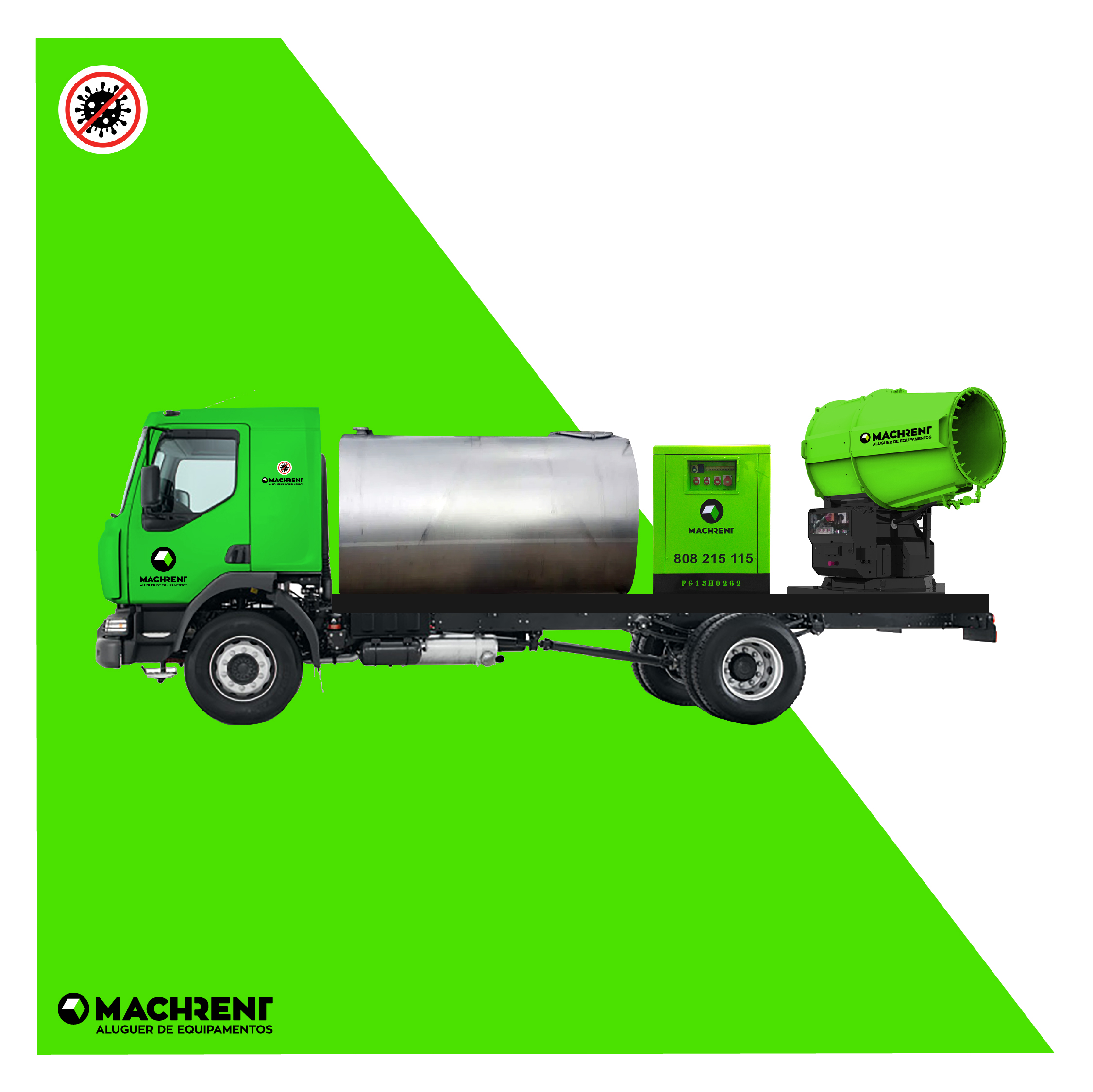 Camião cisterna com canhão nebulizador